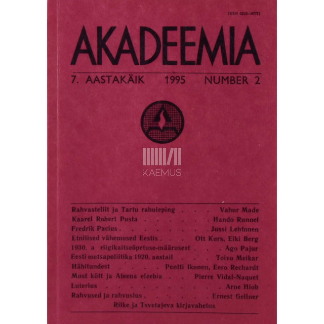 … - Akadeemia 2/1995