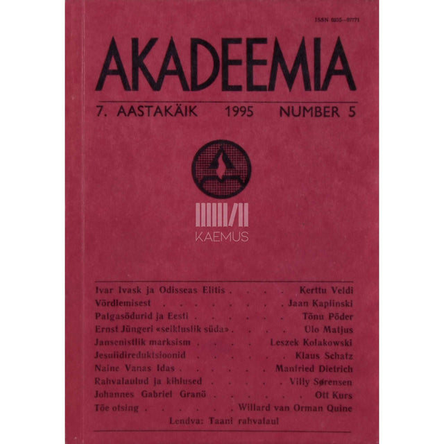 … - Akadeemia 5/1995