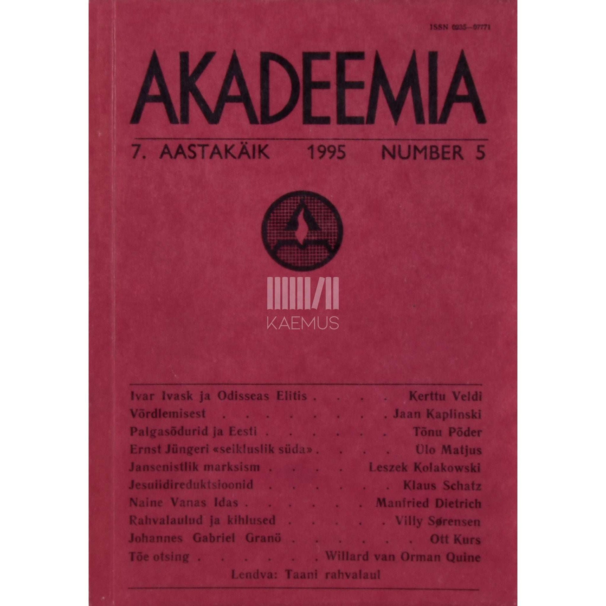 … - Akadeemia 5/1995