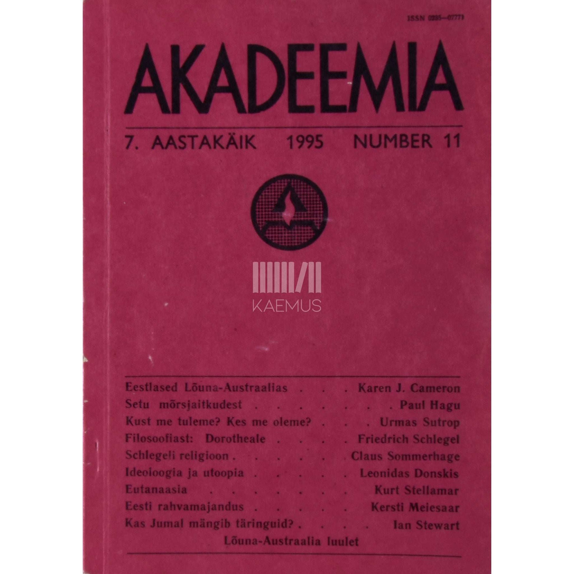 … - Akadeemia 11/1995