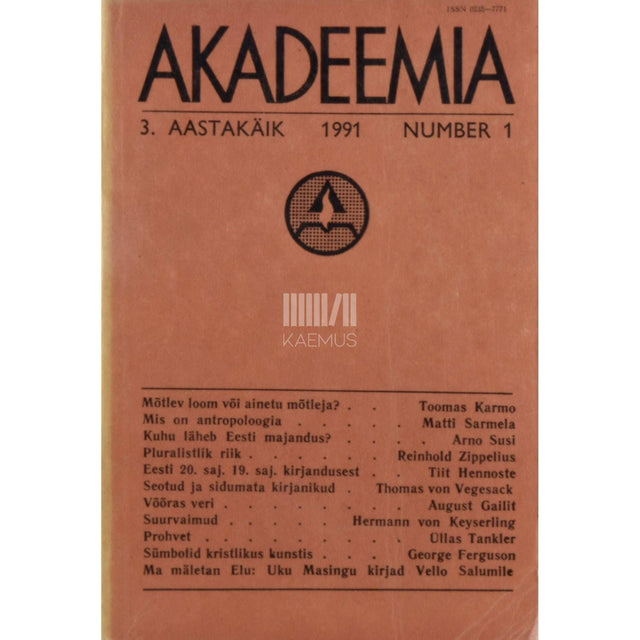 … - Akadeemia 1/1991