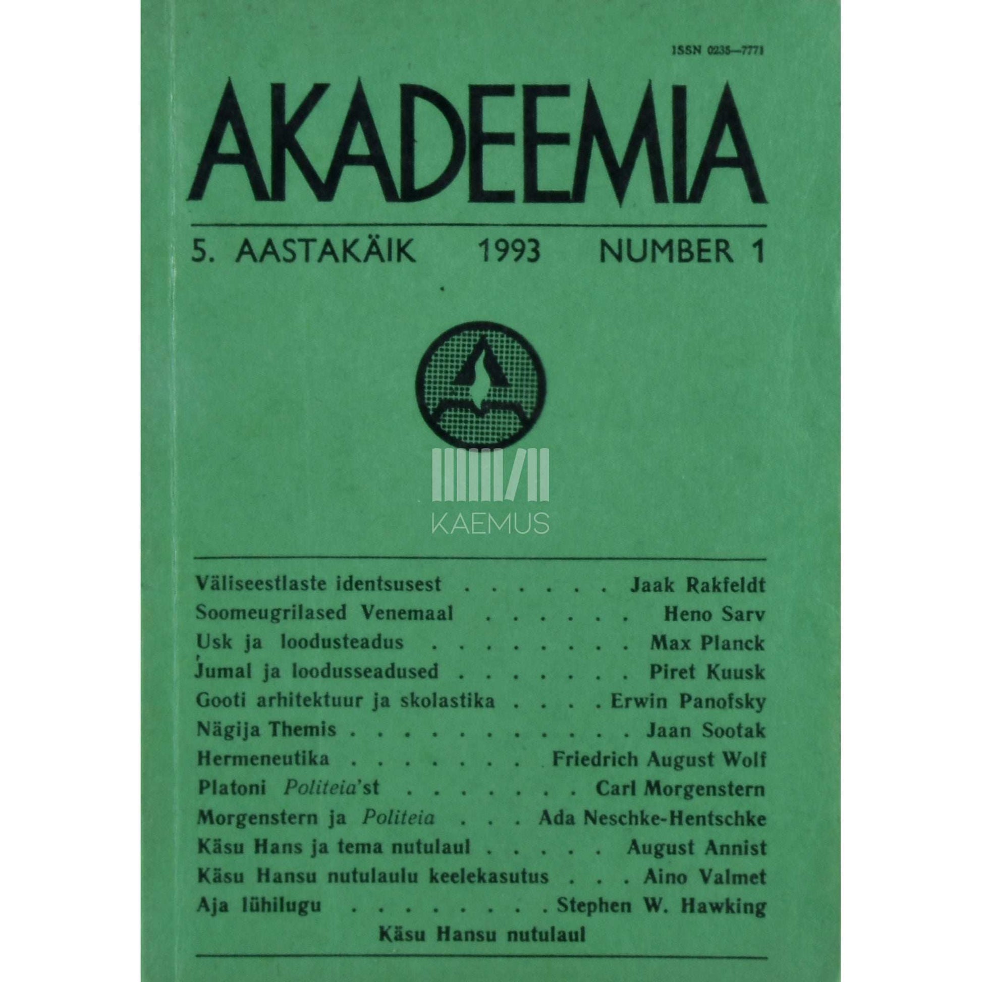 … - Akadeemia 1/1993