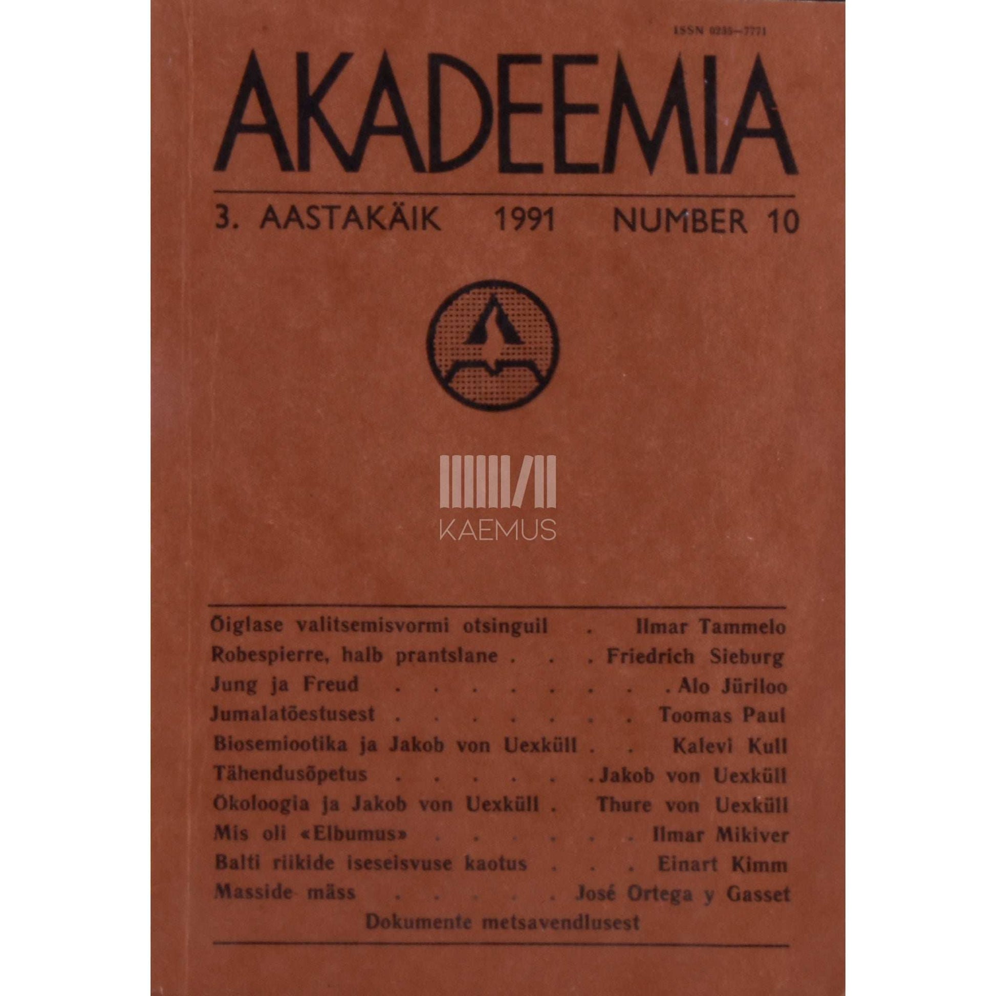 … - Akadeemia 10/1991