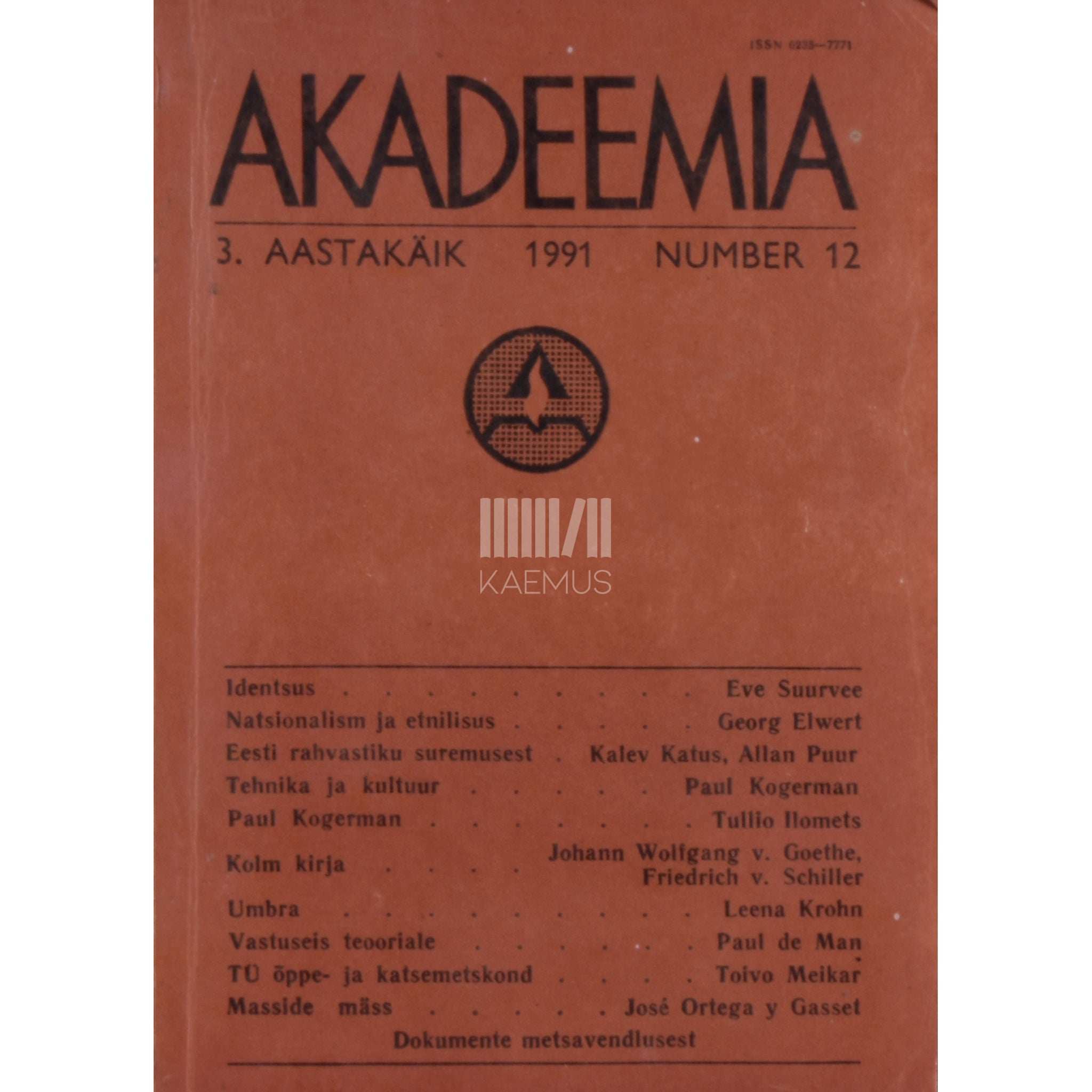 … Akadeemia 12/1991