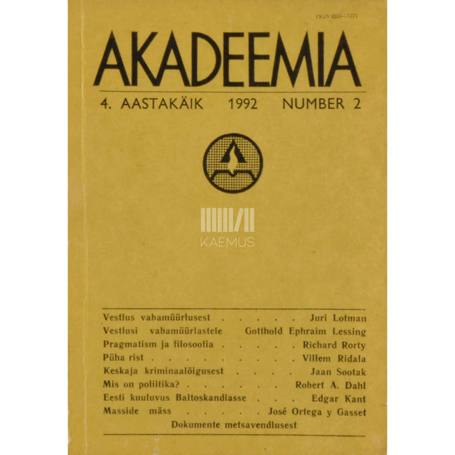… - Akadeemia 2/1992