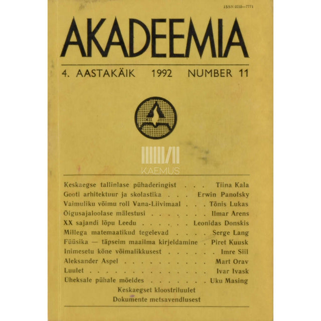 … - Akadeemia 11/1992