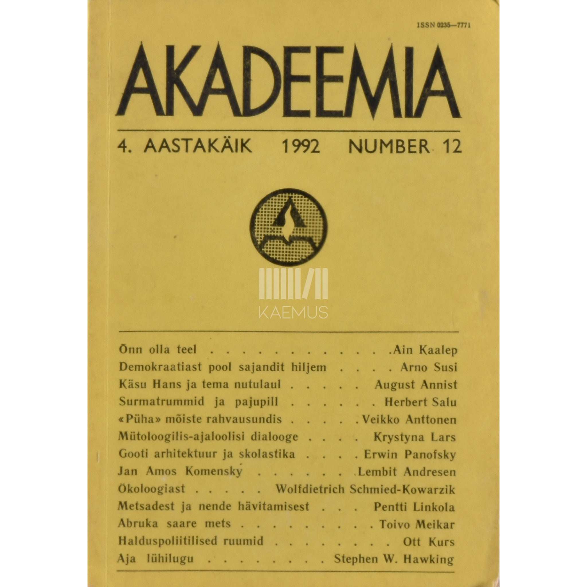 … Akadeemia 12/1992