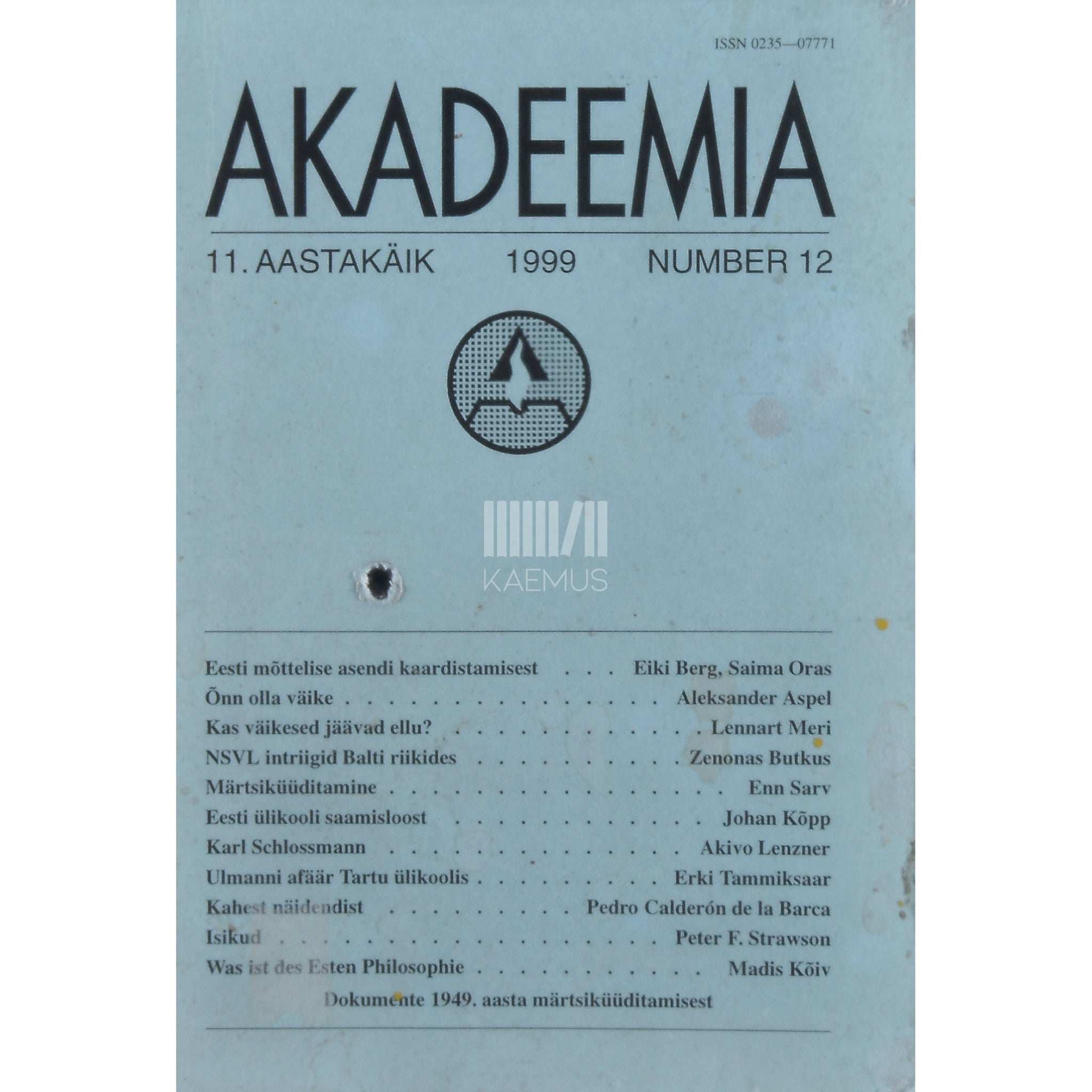 … Akadeemia 12/1999
