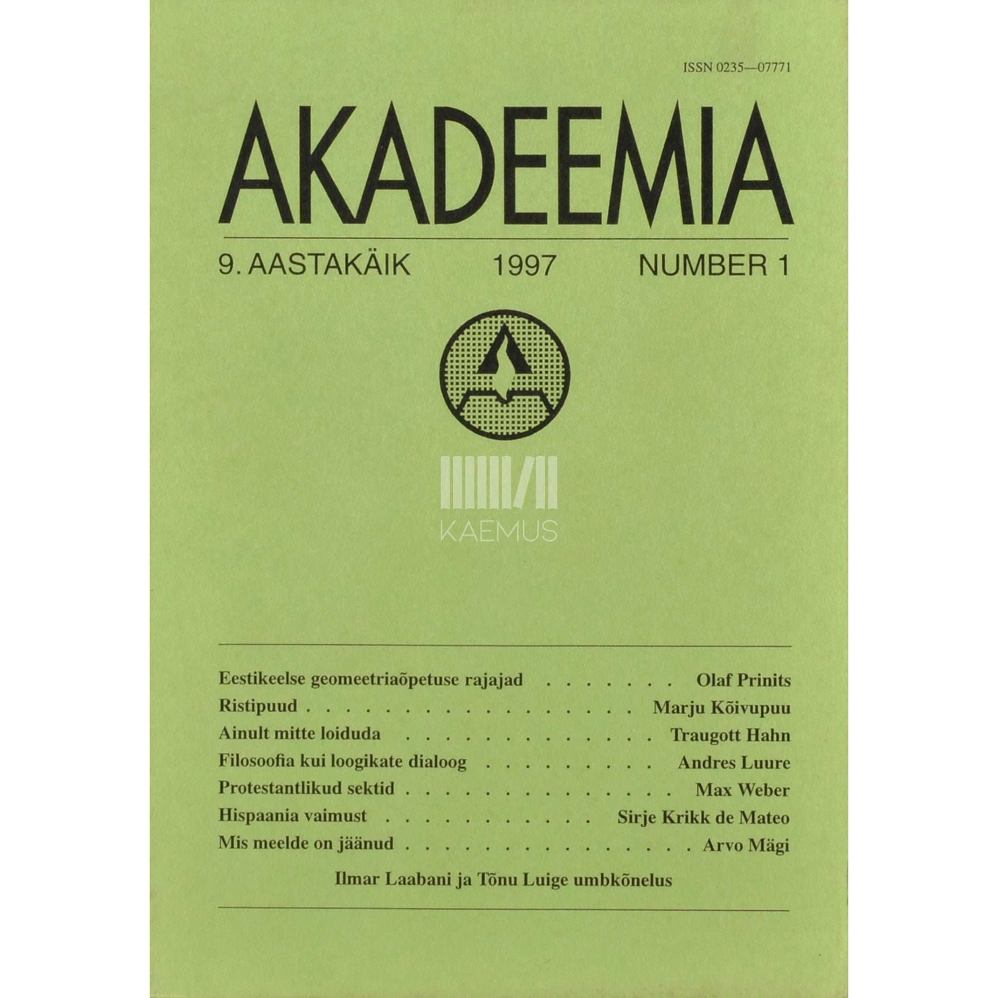 … Akadeemia 1/1997