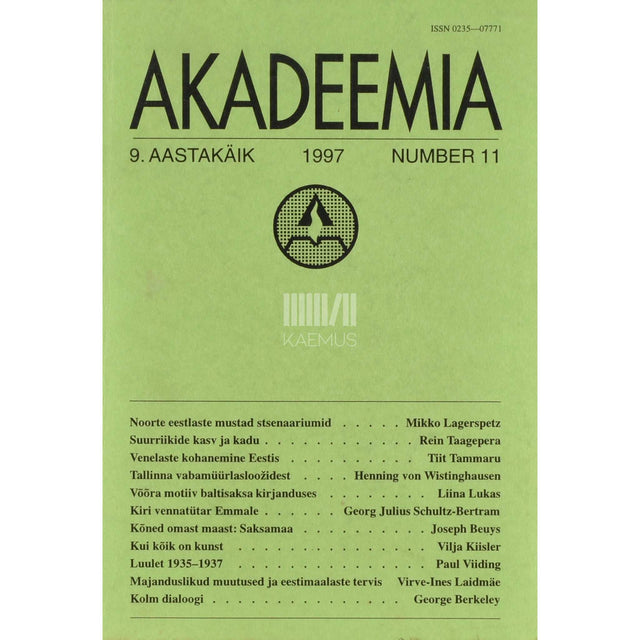 ... - Akadeemia 11/1997