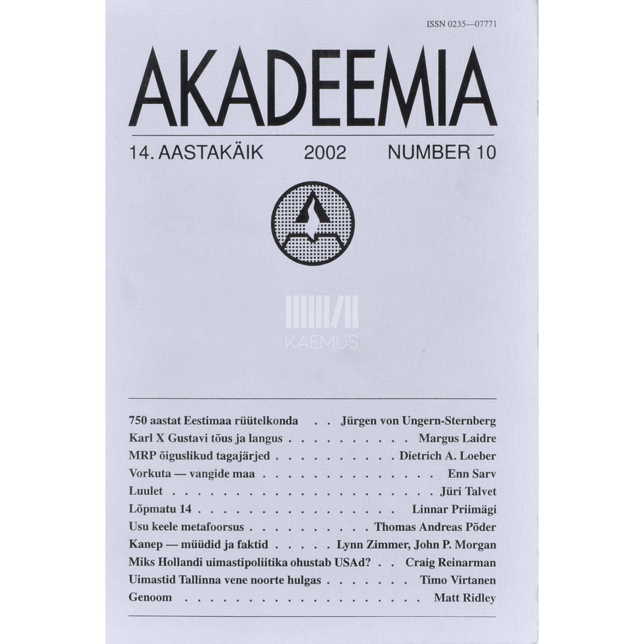 ... Akadeemia 10/2002