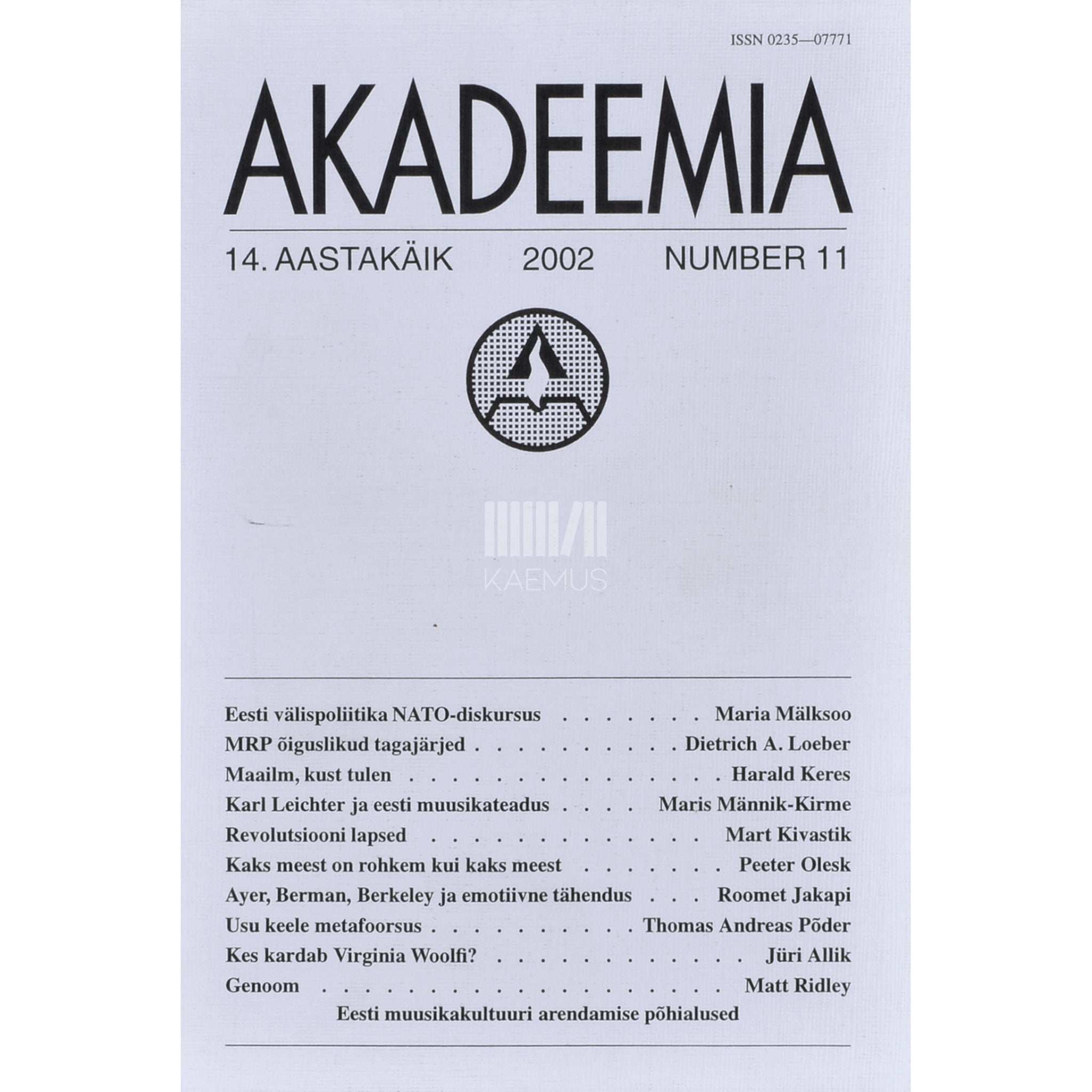 ... Akadeemia 11/2002