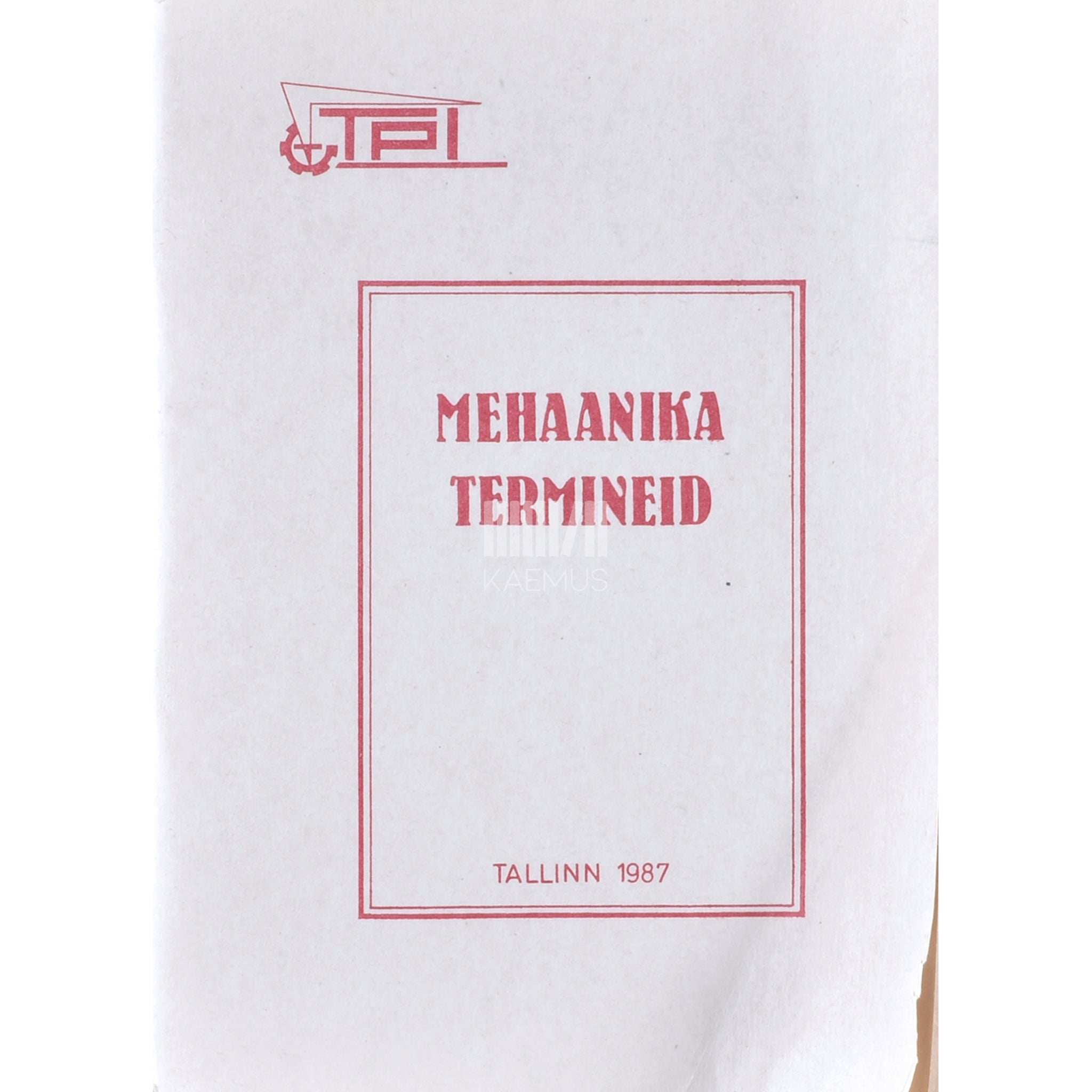 ... Mehaanika termineid