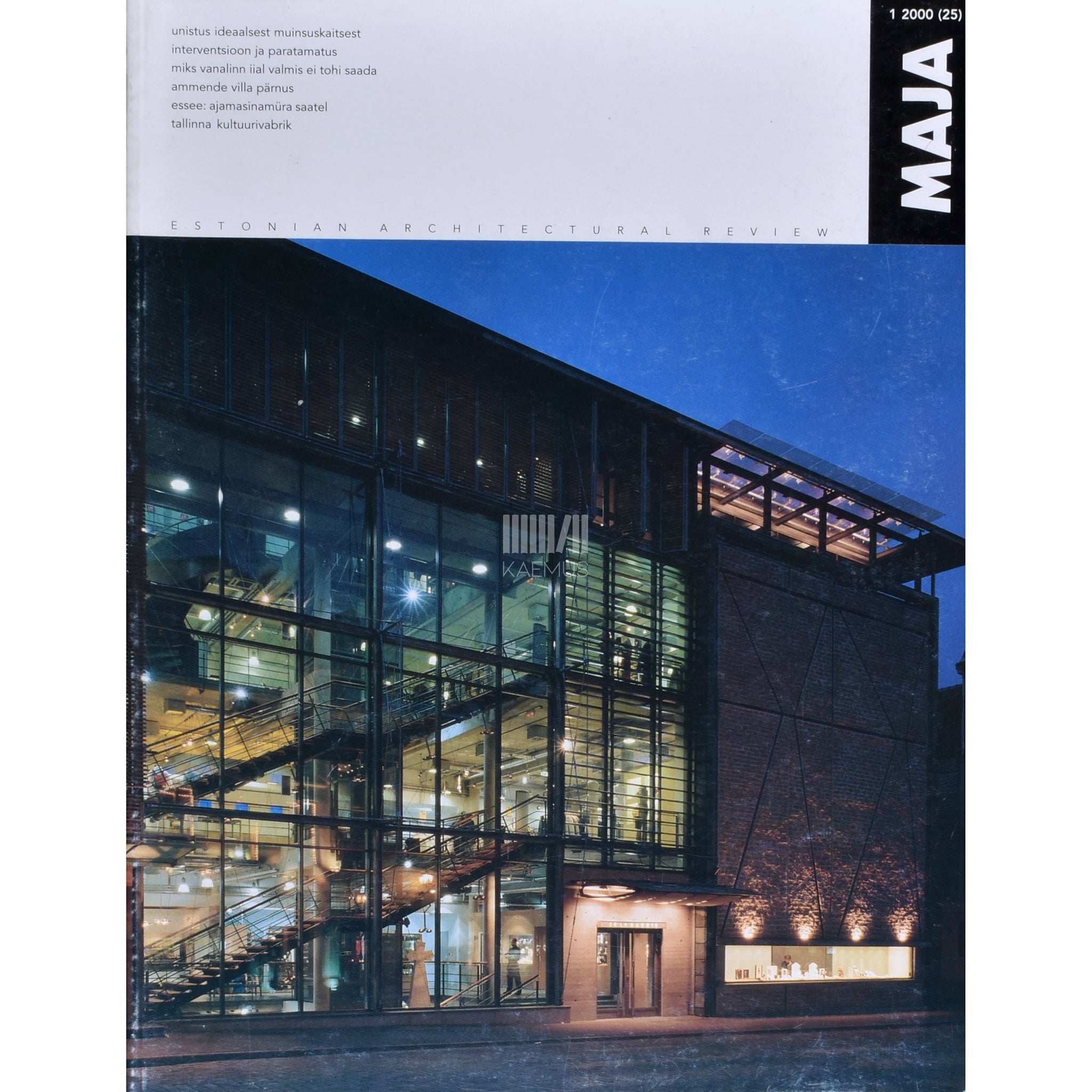 ... Arhitektuuriajakiri MAJA 1/2000
