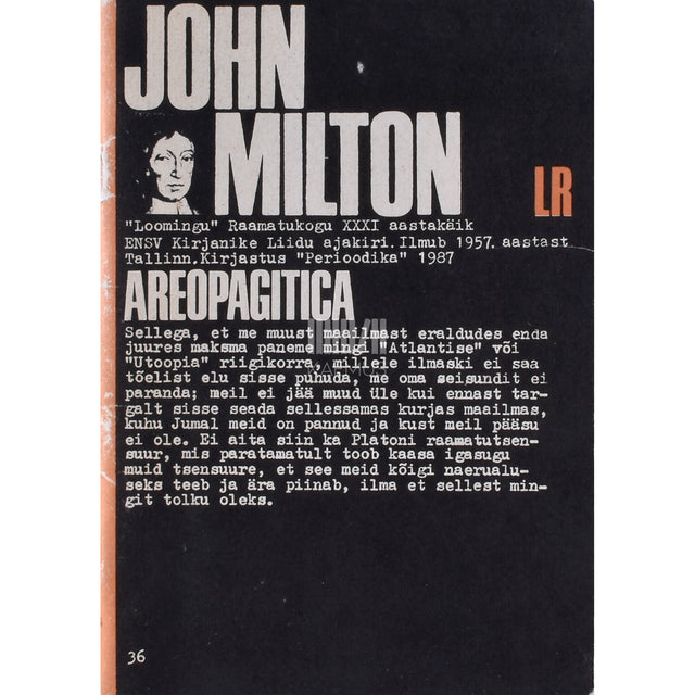 John Milton. Areopagitica