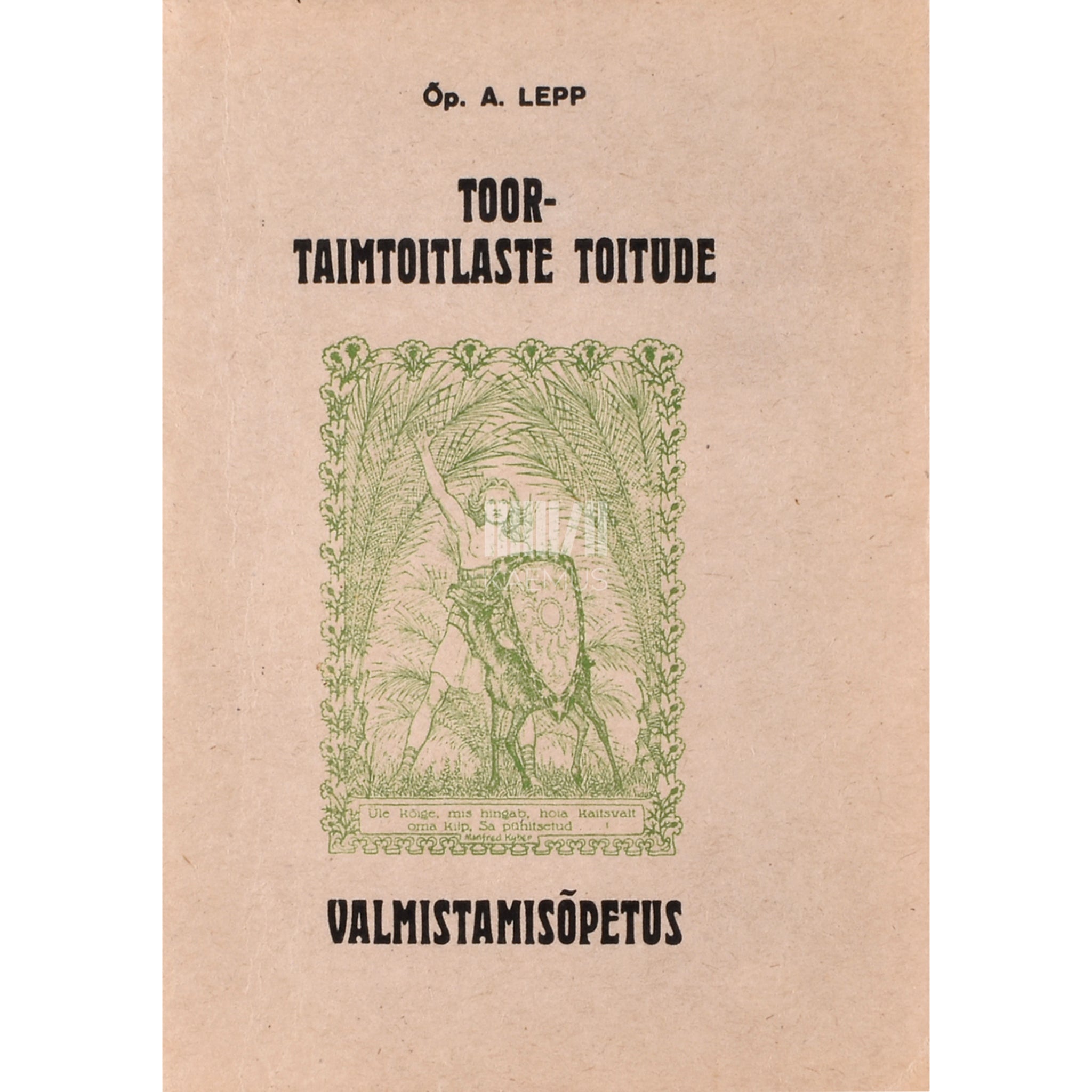 Kaemus Toor-taimtoitlaste toitude valmistamisõpetus