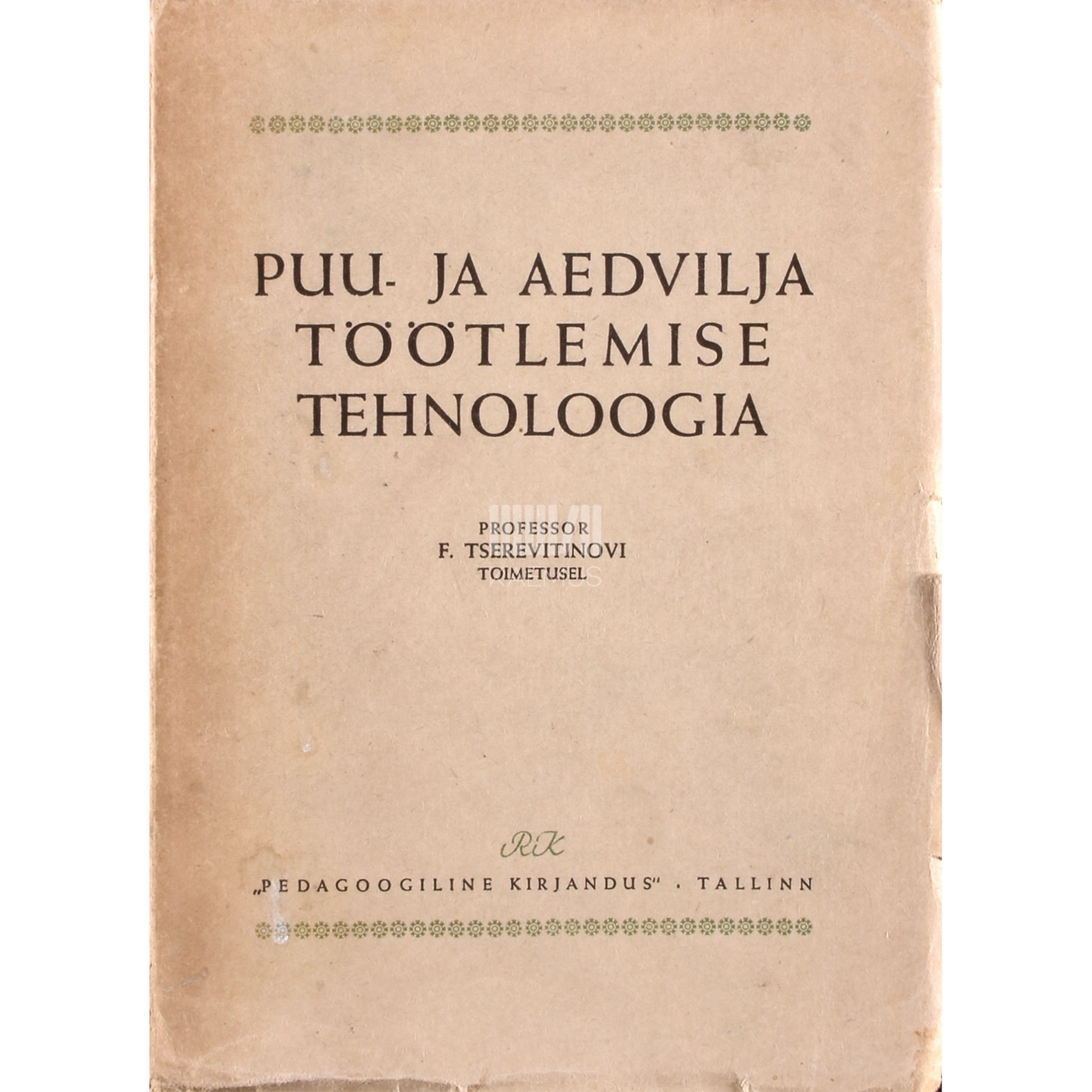 Puu- ja aedvilja töötlemise tehnoloogia