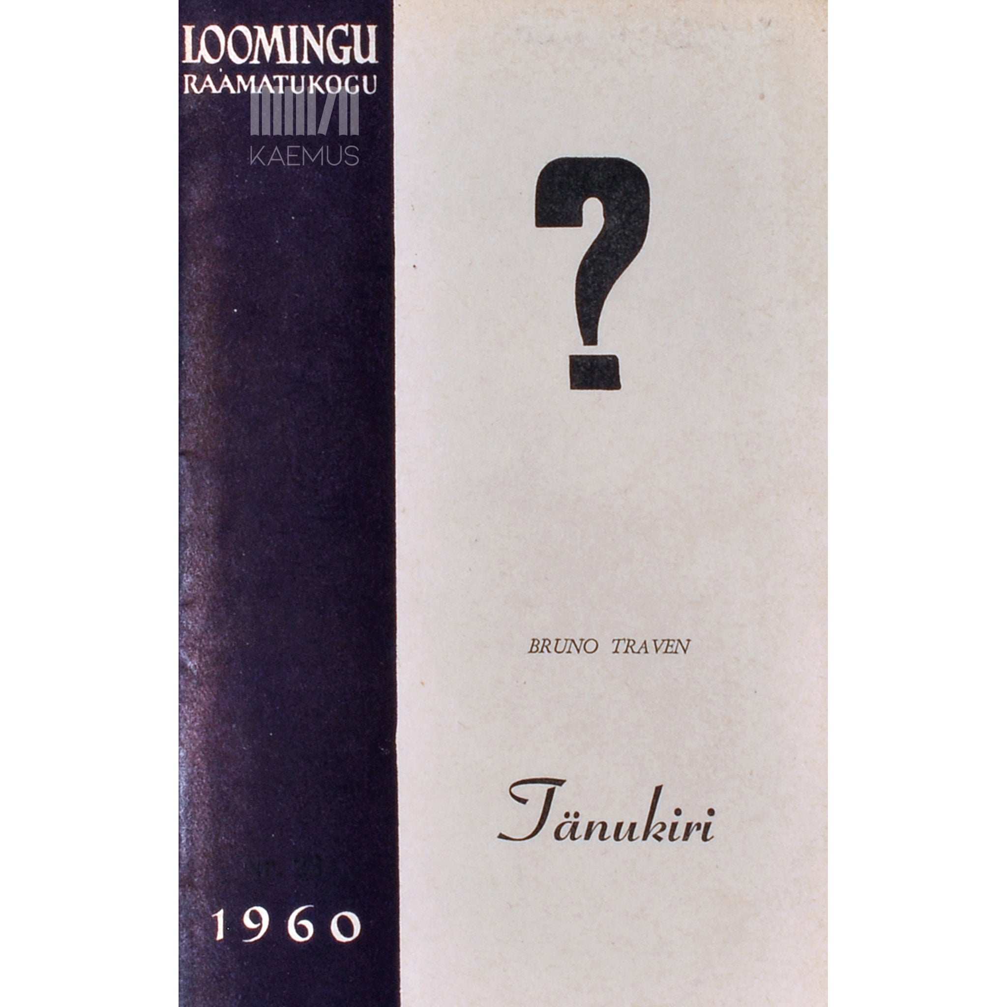 Bruno Traven Tänukiri