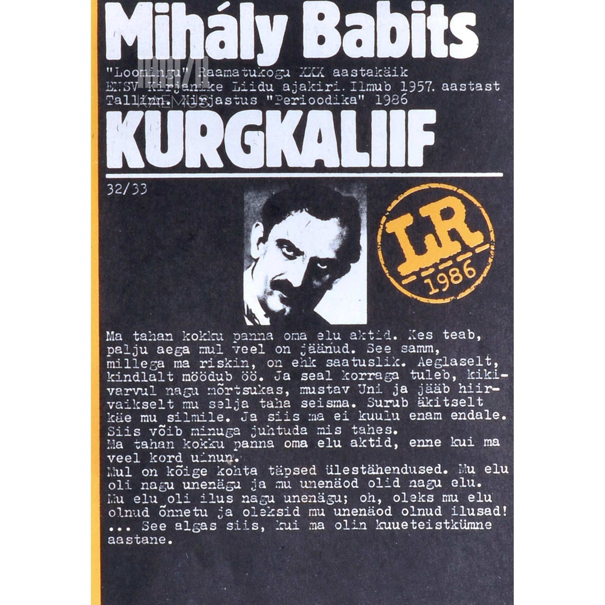 Mihály Babits - Kurgkaliif