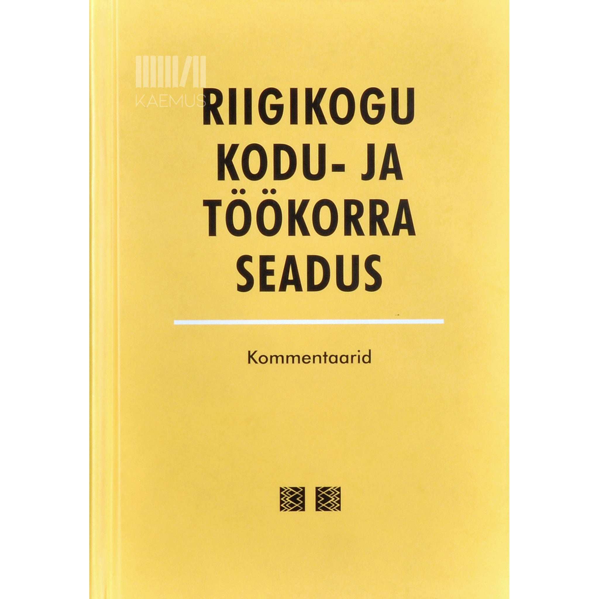 … Riigikogu kodu- ja töökorra seadus. Kommentaarid